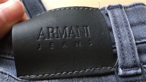 authentic armani jeans identification